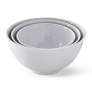 Melamine Mixing Bowls, Set of 3, White