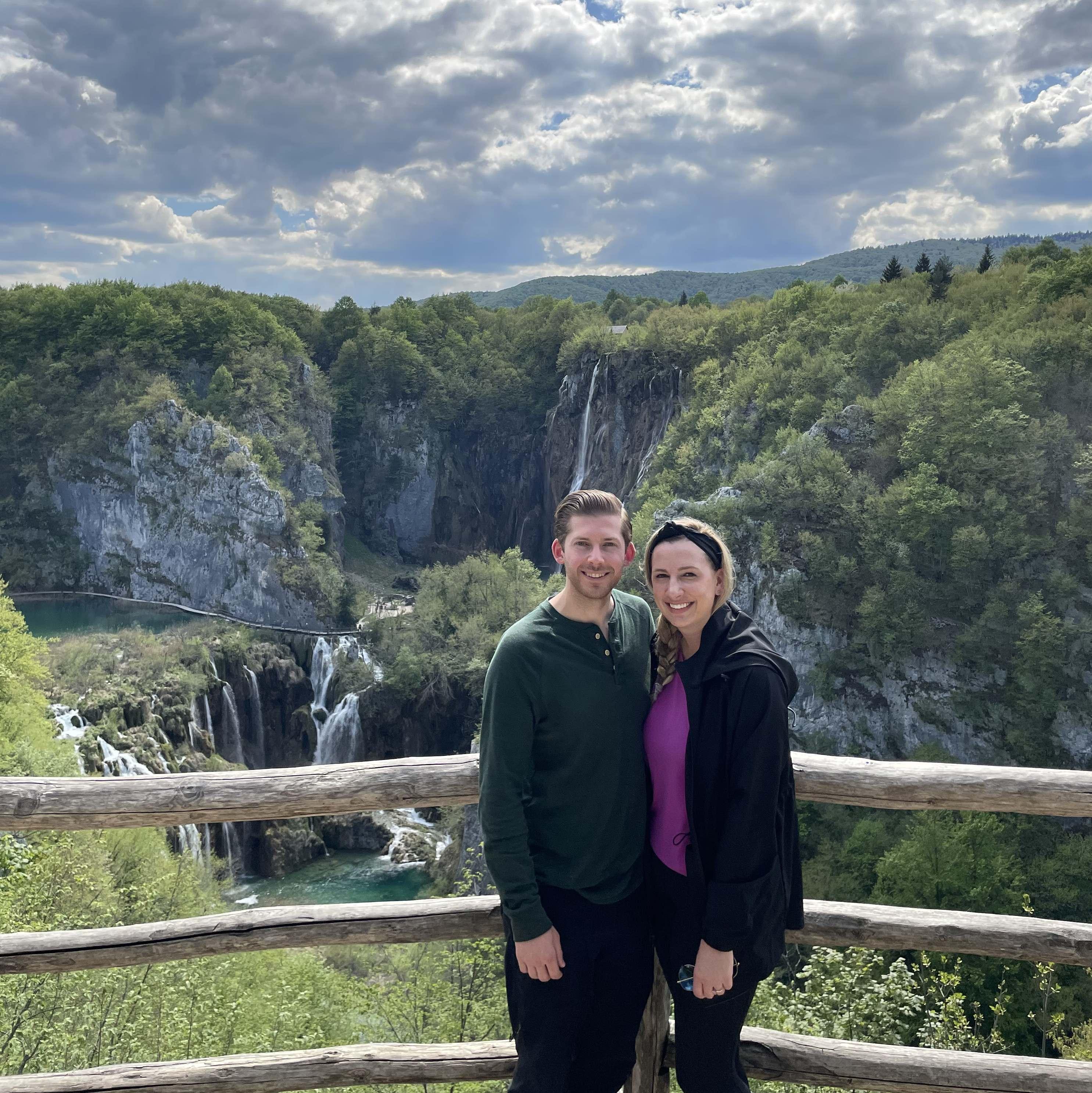 Hiking in Plitvice National Park in Croatia. May 2022