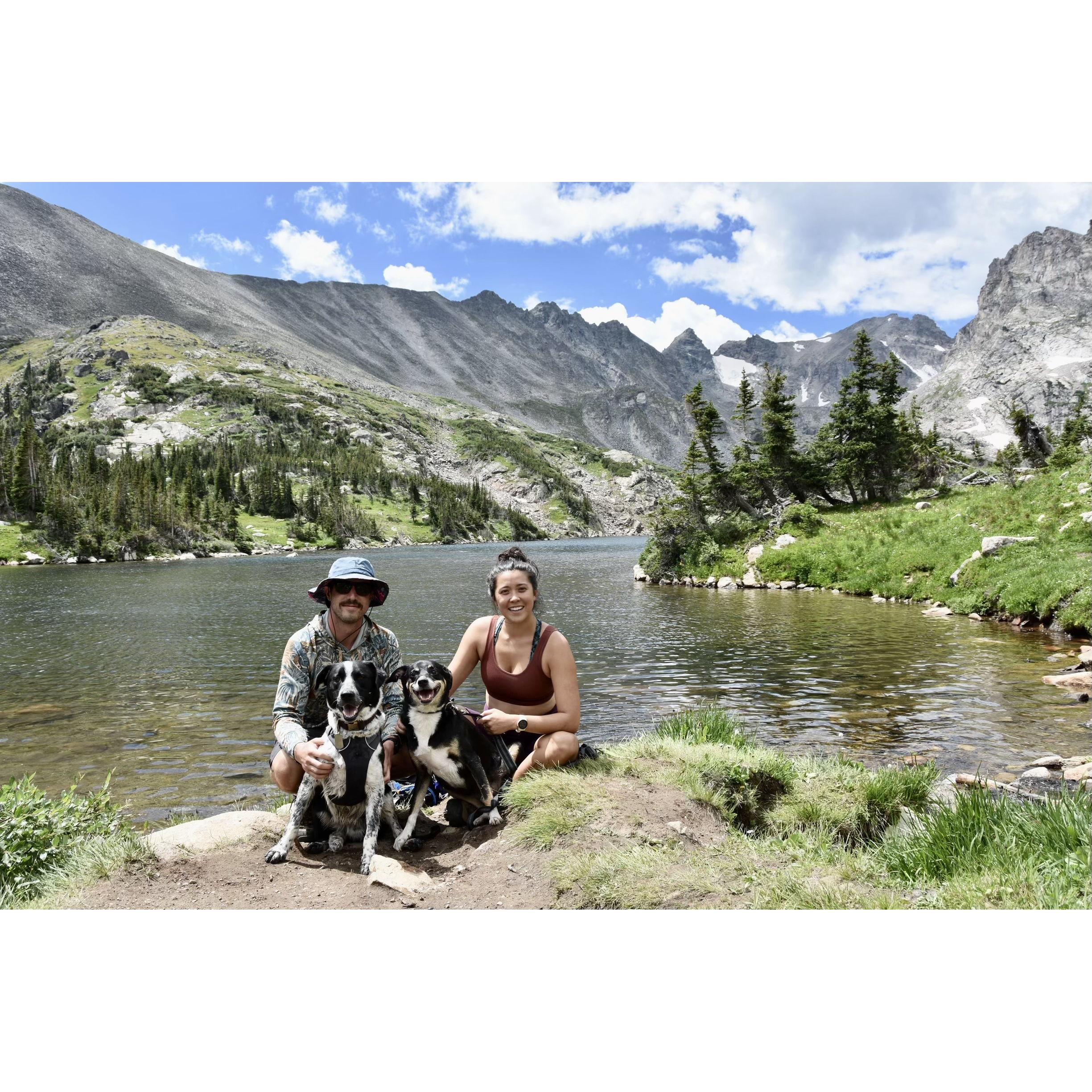 August '22 -- the whole fam does their first big hike together!