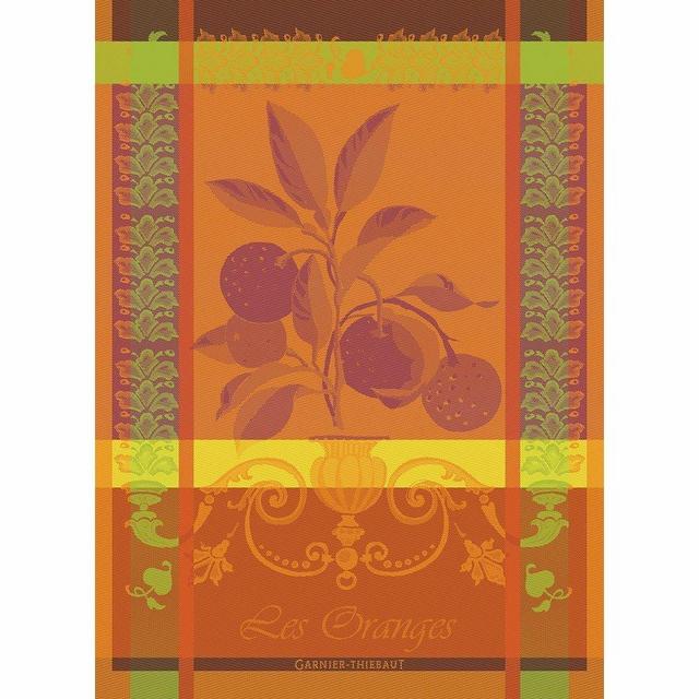Garnier Thiebaut 29040 Les Oranges Sanguine Kitchen Towel, 22" x 30"