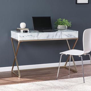 Kamblemore Faux Marble Writing Desk