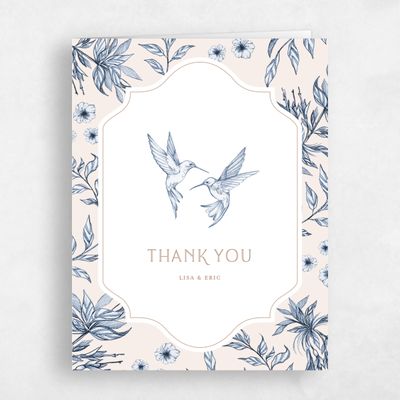 Linen, Beige Wedding Thank You - Brenton Portrait