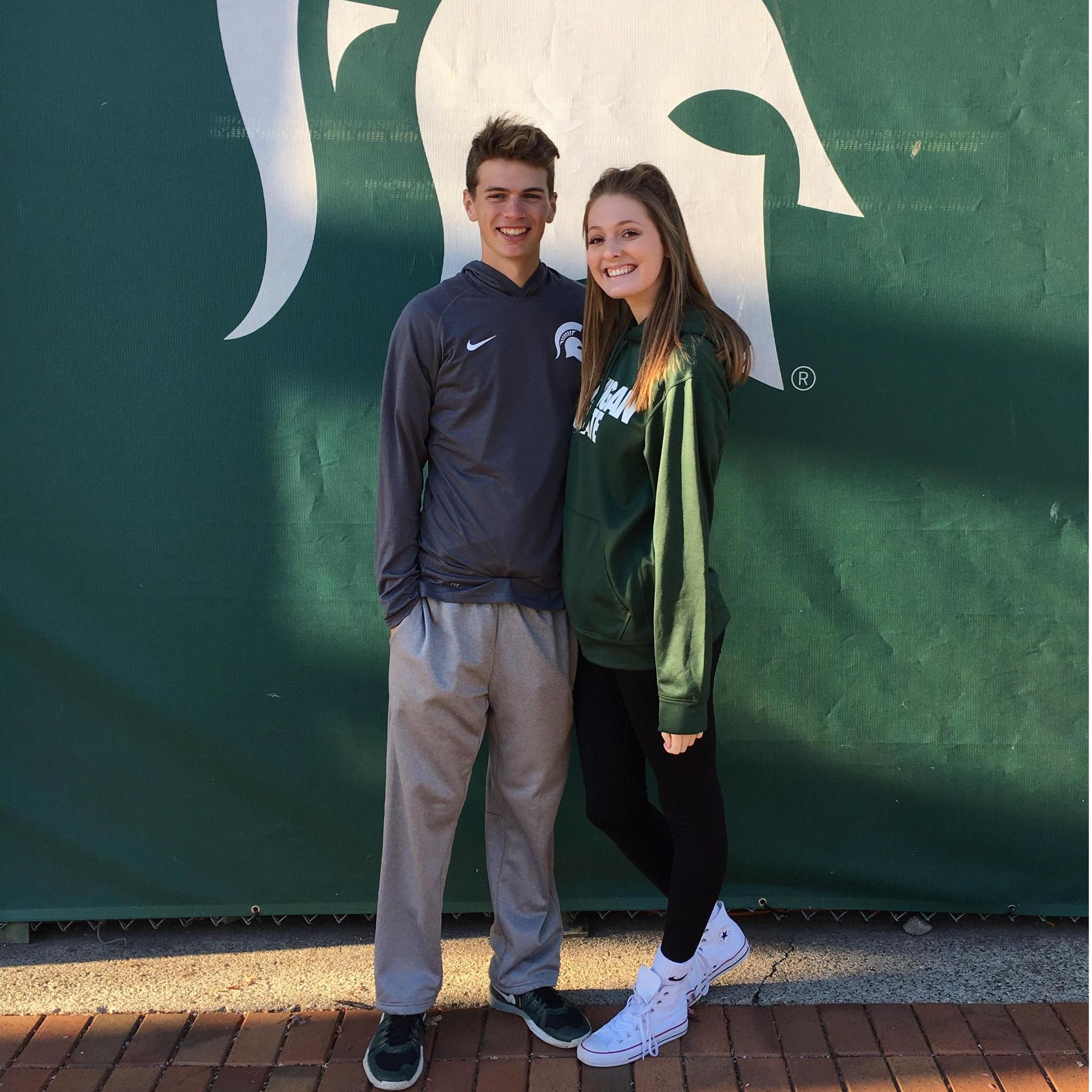 this was taken at a michigan state football game, 2016