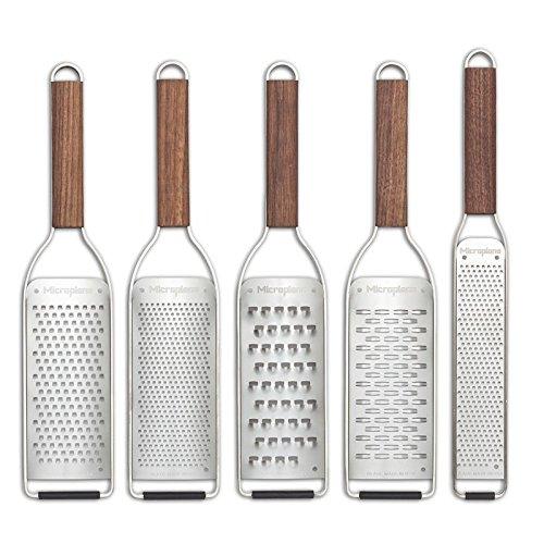 Microplane Master Series Stainless Steel 5pc Grater w/ Walnut Handle Gift Set