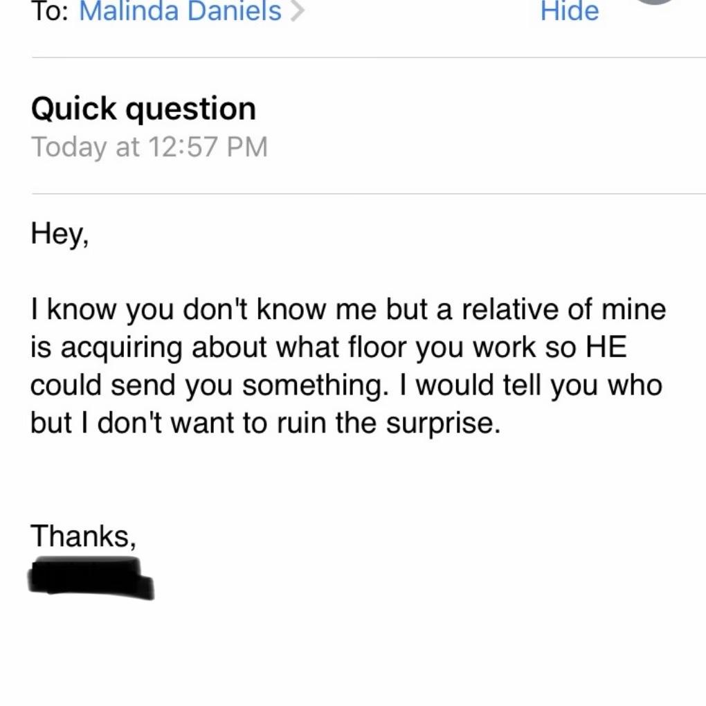The email! We love our matchmaker!