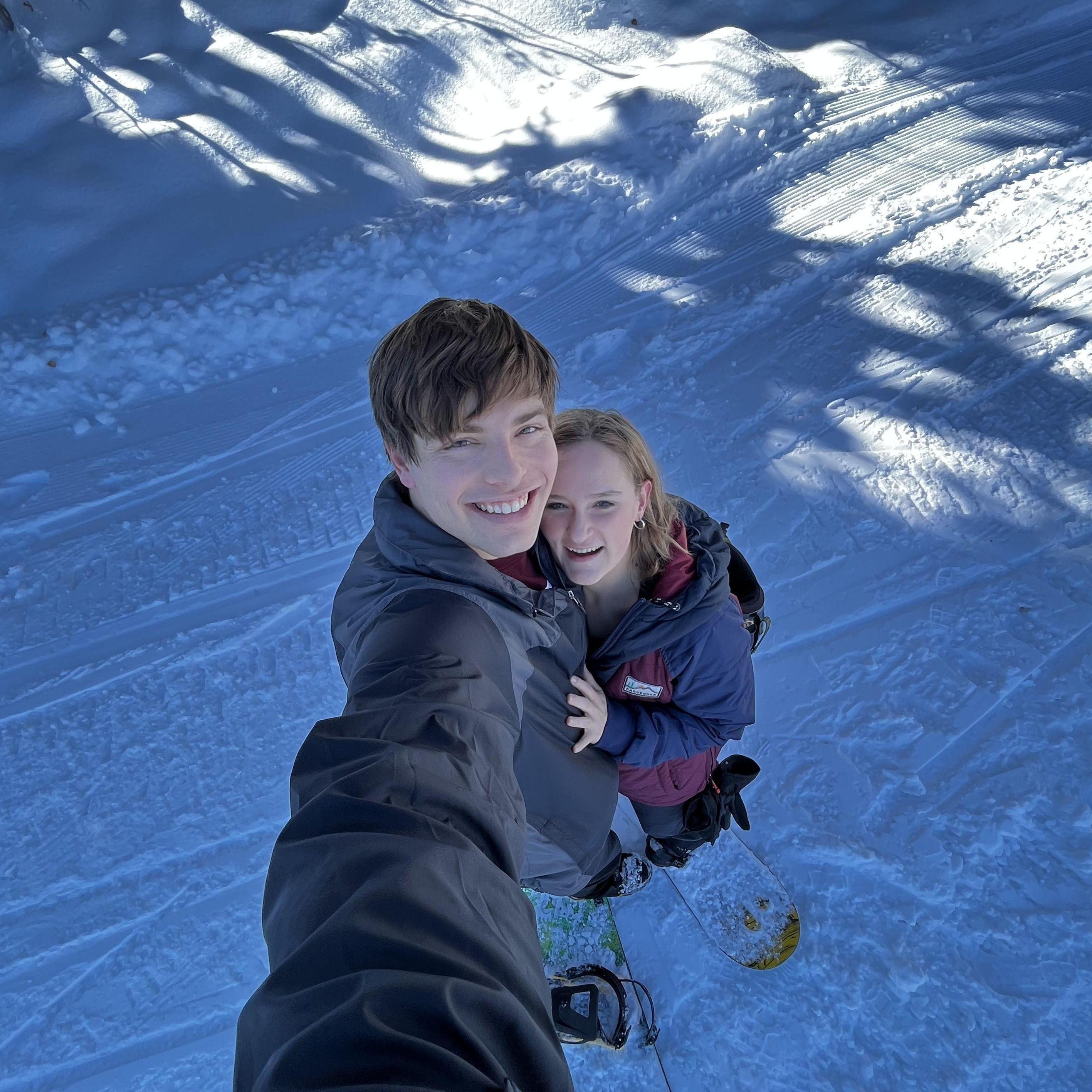 Kylee's first time snowboarding in Durango. She picked it up quick and was outdoing her teacher (Ben) by the end of the day. We love to compete against each other, and Kylee loves to beat Ben :)