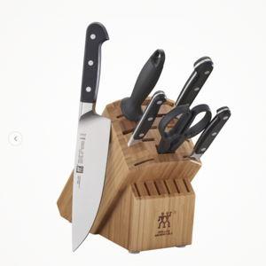 ZWILLING Pro 7-pc, Knife block set, bamboo