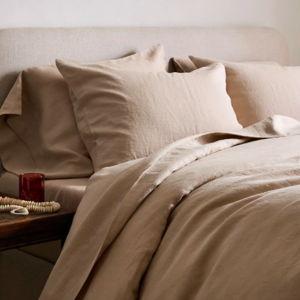 European Linen Duvet Cover in Toffee | Queen