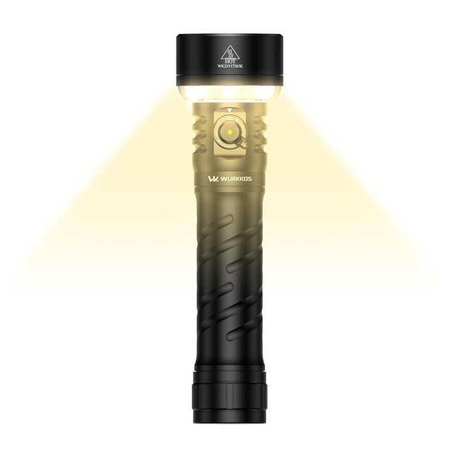 Wurkkos TS27 Rechargeable High Lumen Flashlights, 3200LM 2772Feet Long Throw Super Bright Flashlight,Bidirectional Lighting 300-hour Ultra-Long Flashlights, (with Threaded Interface)