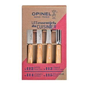 Essential Small Kitchen Knife Set in Olive Wood