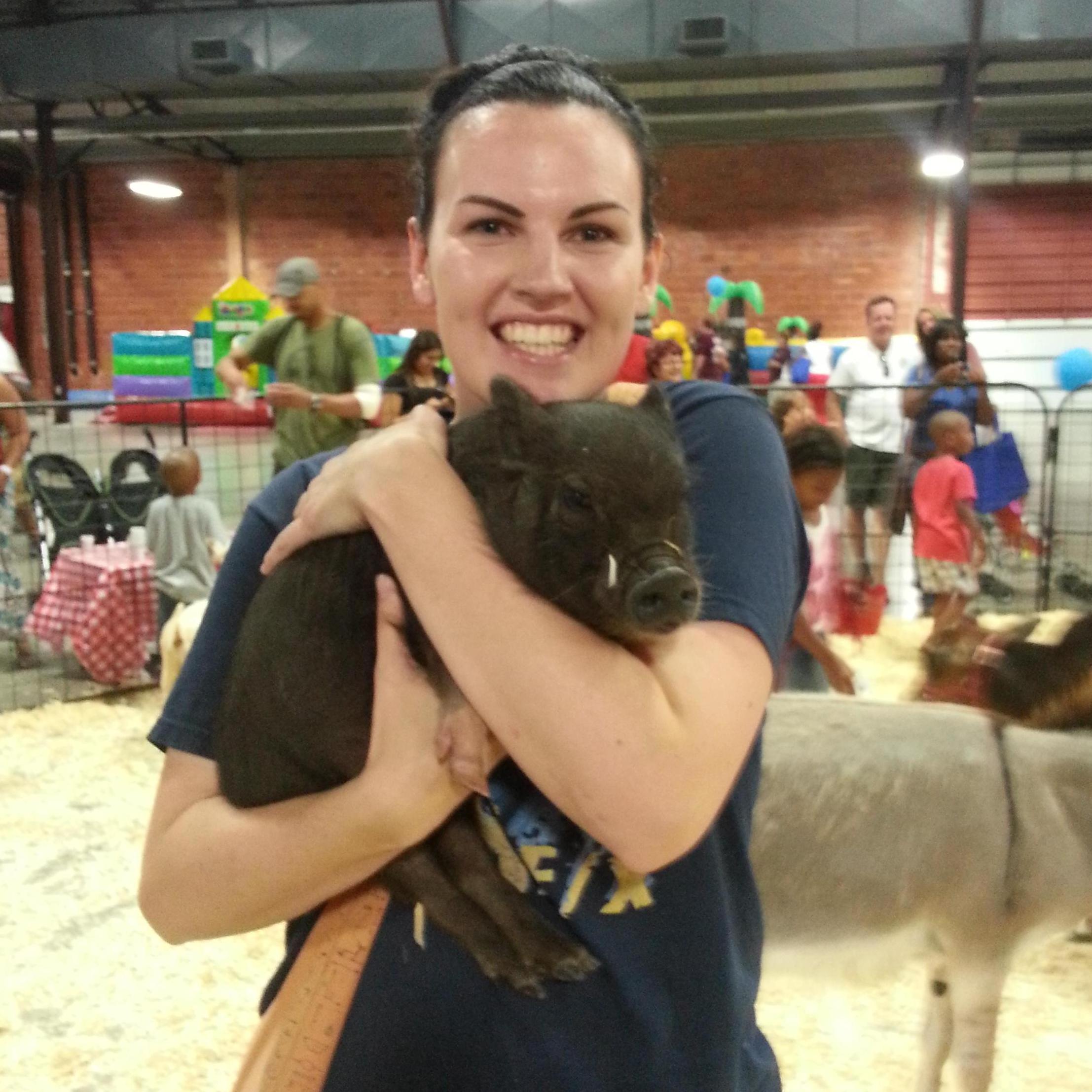 This has nothing to do with Clint and Rachel except Rachel likes baby pigs and Clint agrees.