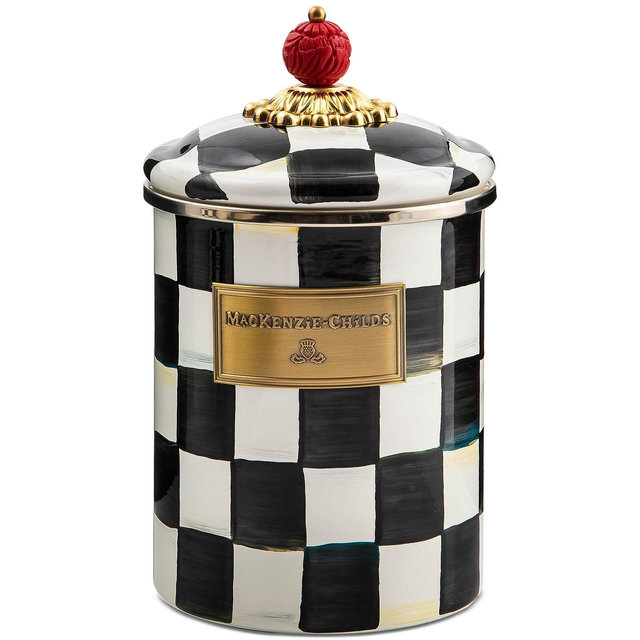 Mackenzie-Childs Courtly Check Medium Canister