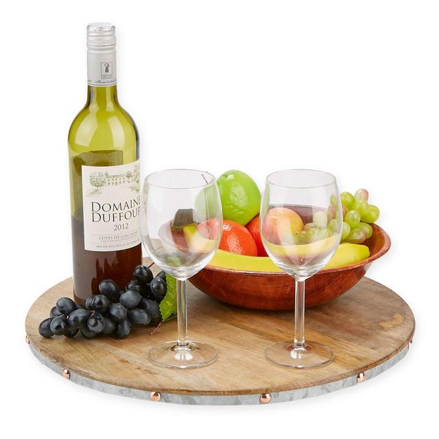 Mind Reader Wood Free standing Lazy Susan/Turntable in Brown