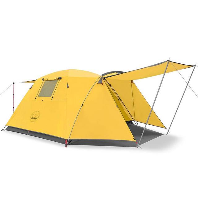 KAZOO Outdoor Camping Tent Durable Waterproof, Family Large Tents 4 Person, Easy Setup Tent with Porch Double Layer