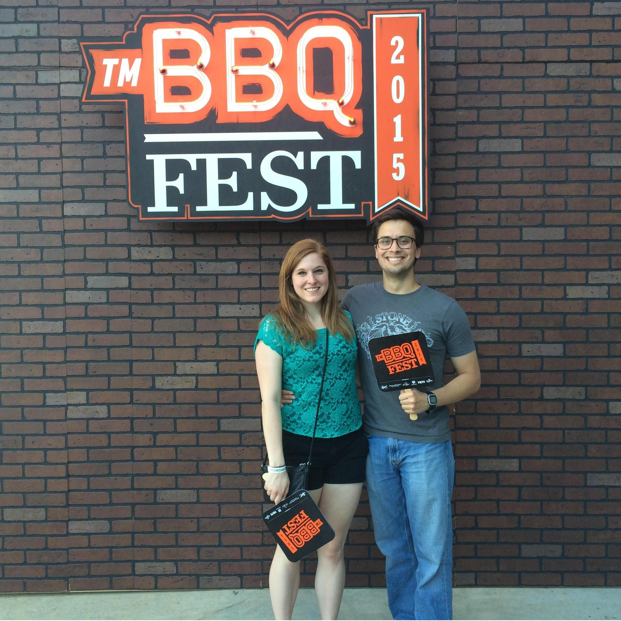 November 2015, Austin, TX: Enjoying some great TX barbecue!