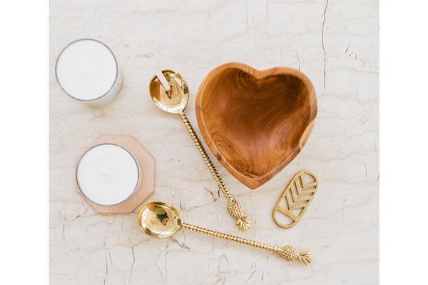 Teakwood Heart Bowl