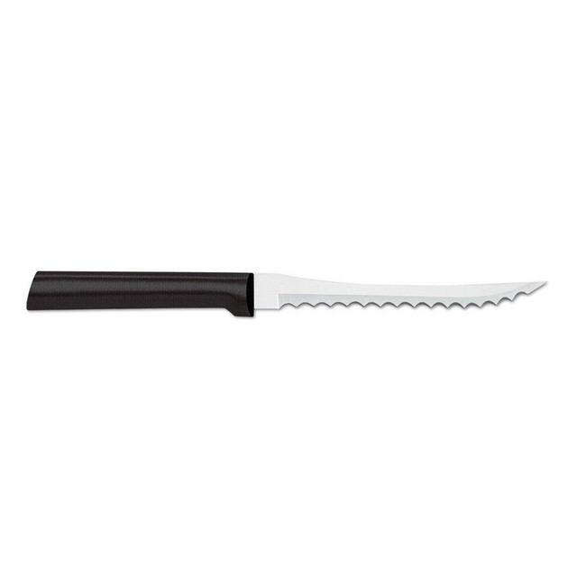 Rada Cutlery W226 Tomato Slicing Knife Blade Stainless Steel Resin Made in The USA, 8-7/8 Inches, Black Handle