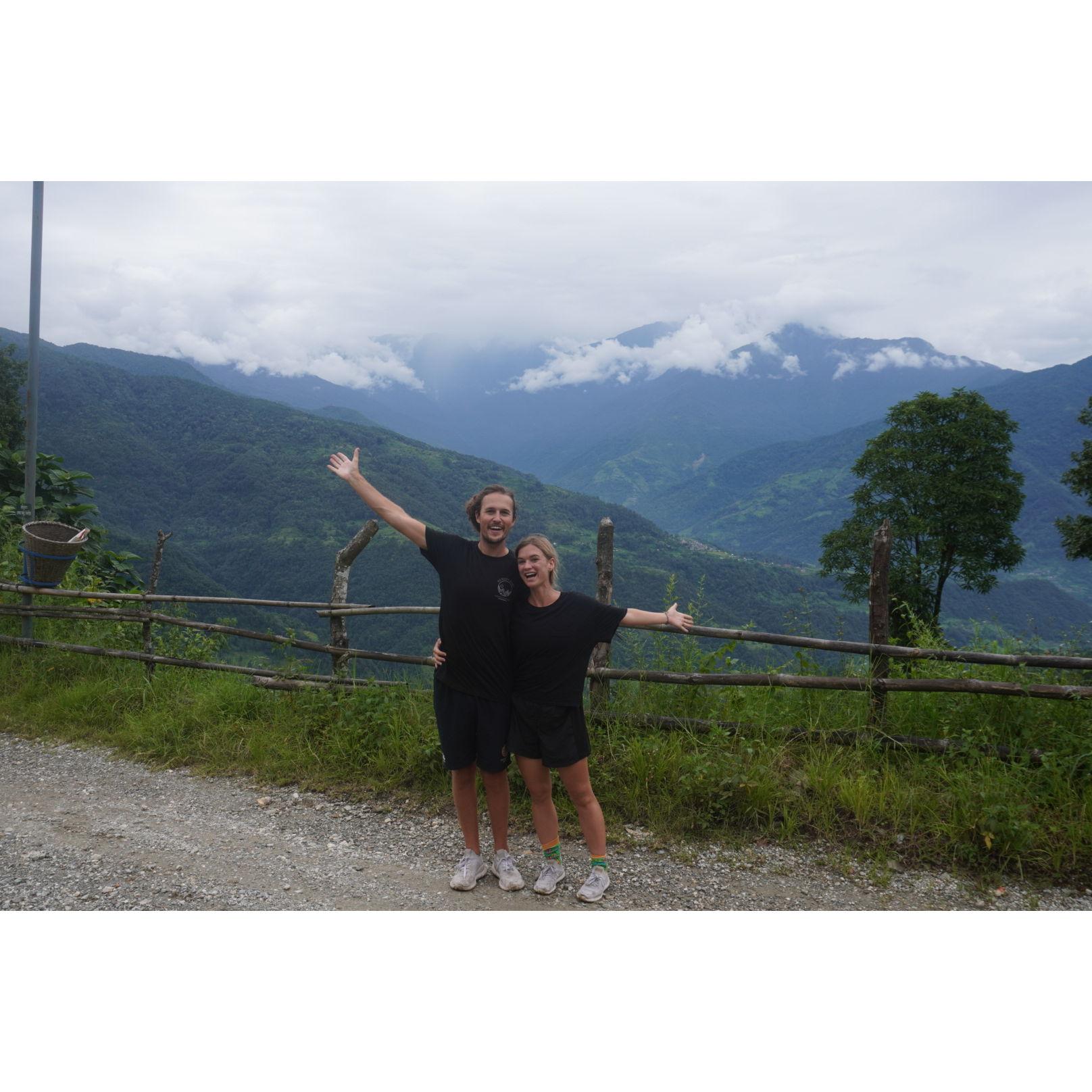 "Just the two of us, creating memories in foreign lands..."
Hiking trails in Pokhara, Nepal