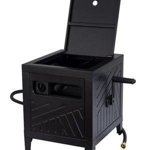 Style Selections Black Steel 100-ft Container Hose Reel