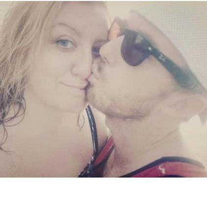 Beach day in Florida, note Becky's blonde hair