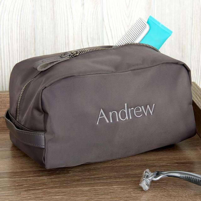 Water Resistant Embroidered Travel Toiletry Bag