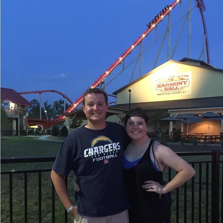 July 2015: The first time we went to Carowinds together!