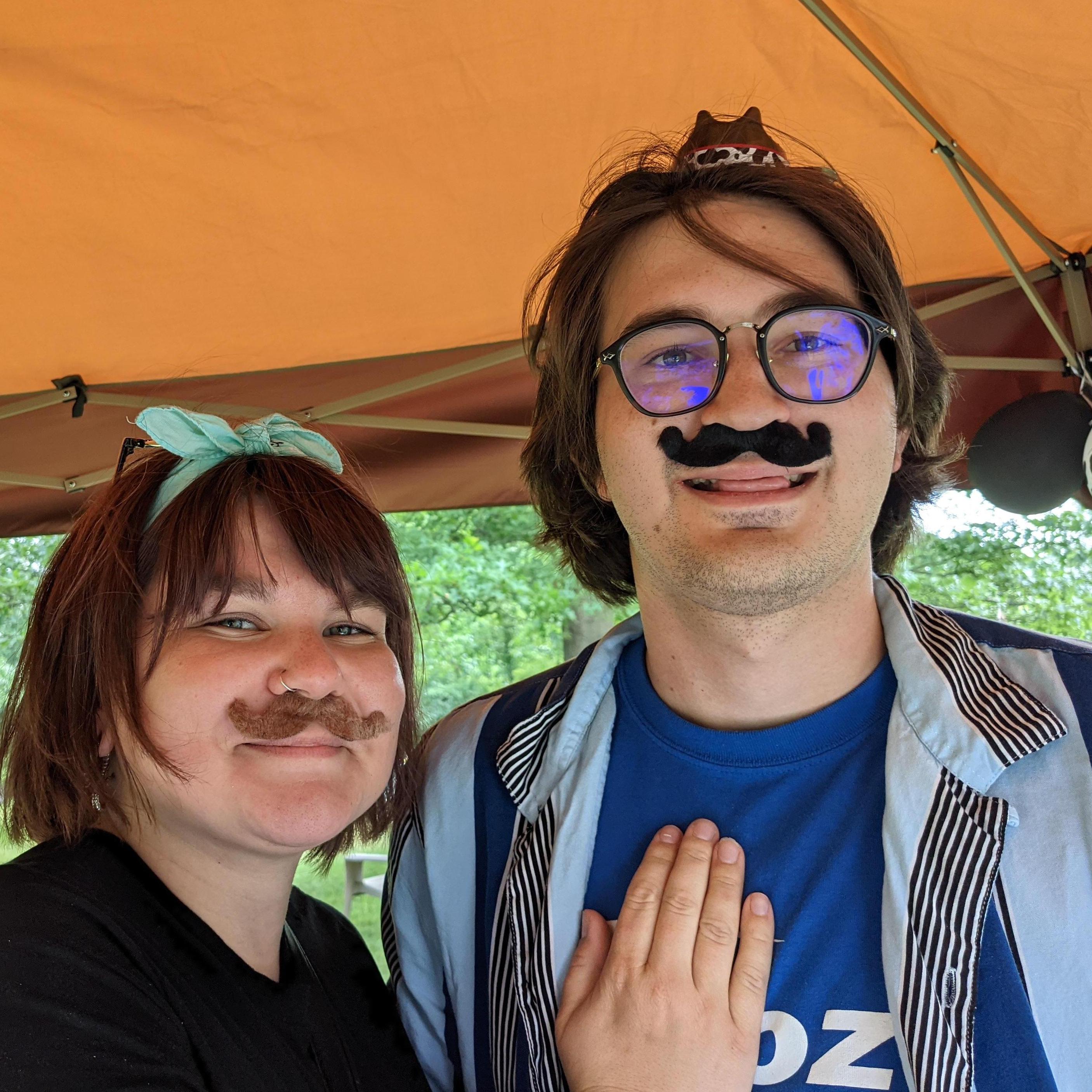 Mustaches are always funny.