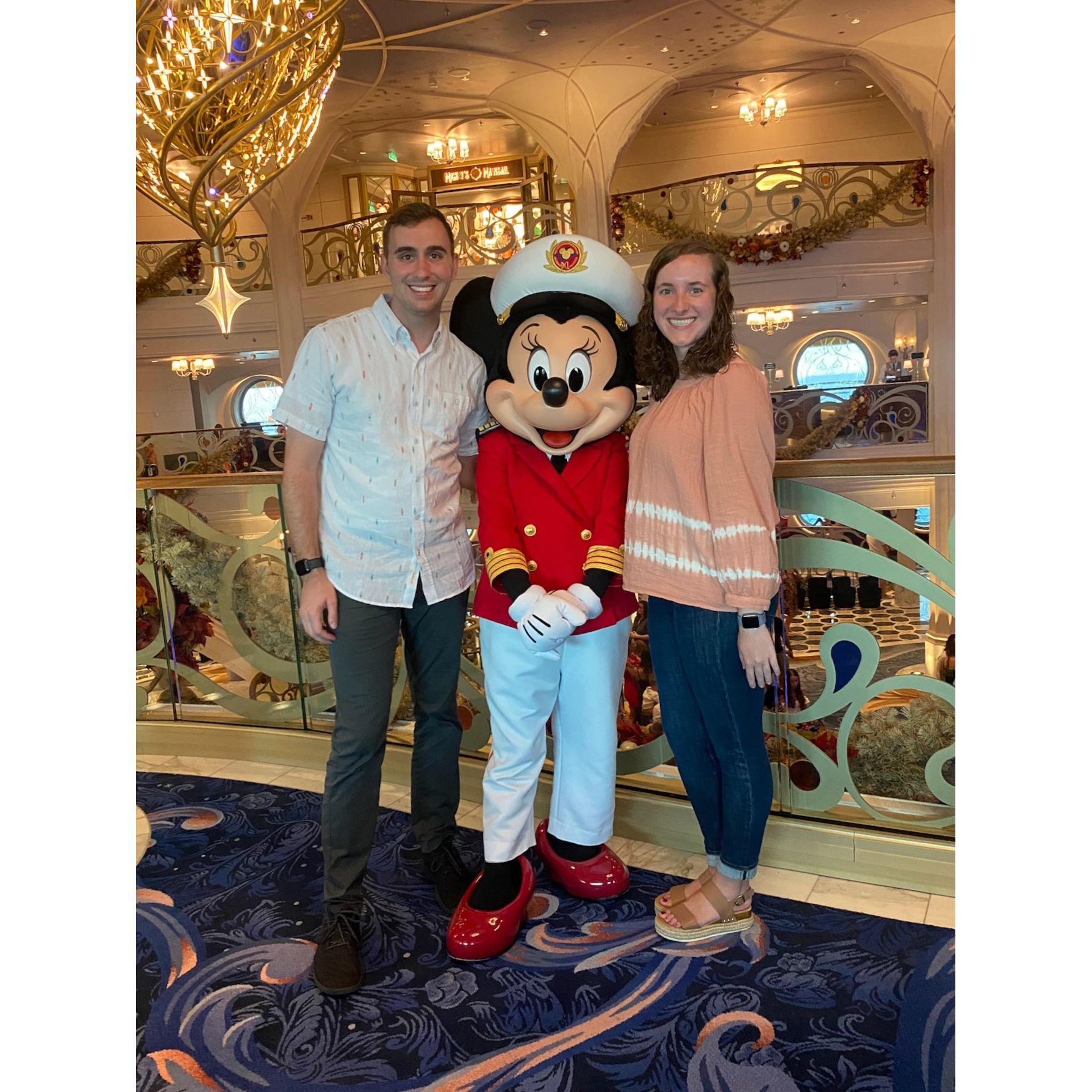 Had to snap a pic with Captain Minnie while sailing on the Disney Wish!