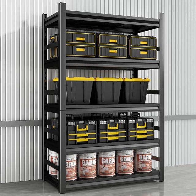 Bezuny 48" W Garage Shelving,72" H Garage Storage Shelves Heavy Duty Garage Shelf,Adjustable Metal Shelf Storage Units,Heavy Duty Shelves for Storage,Metal Shelves Rack72*48 * 24