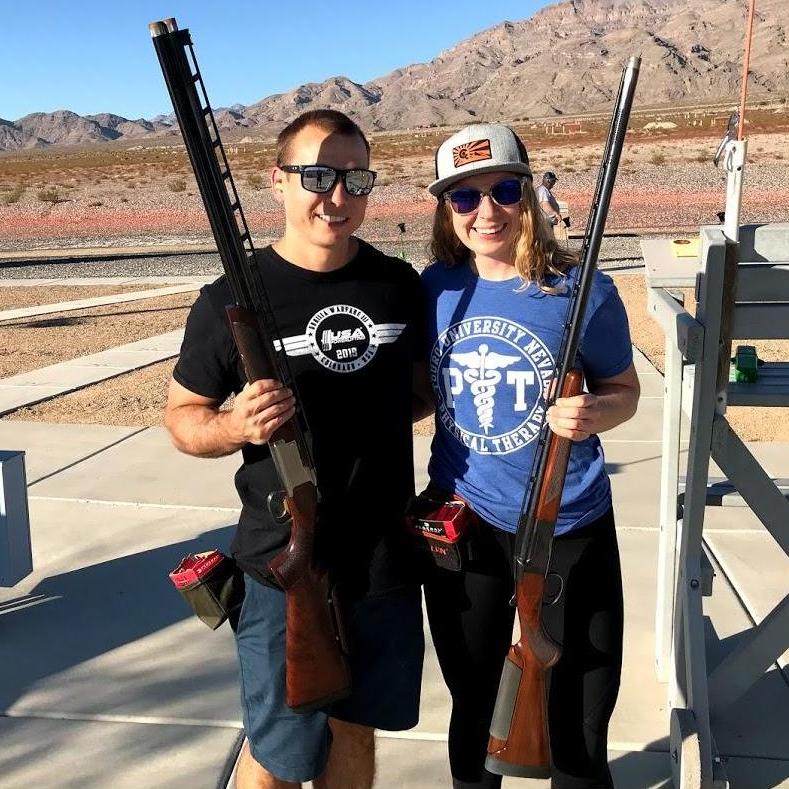Trap shooting with Aaron in NV.