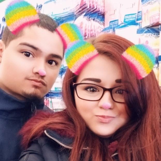 Having fun with snapchat in the store.