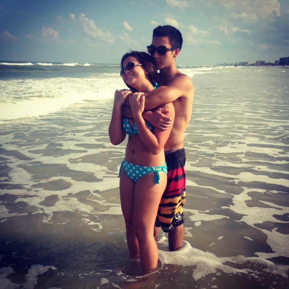 very in love by this point, but all college programs come to an end and he returned to California, I returned to Michigan.