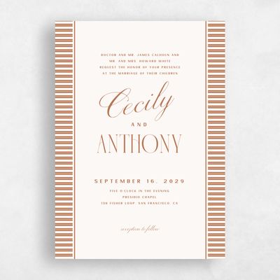 Tuscany, Brown Wedding Invitation - Connell Portrait
