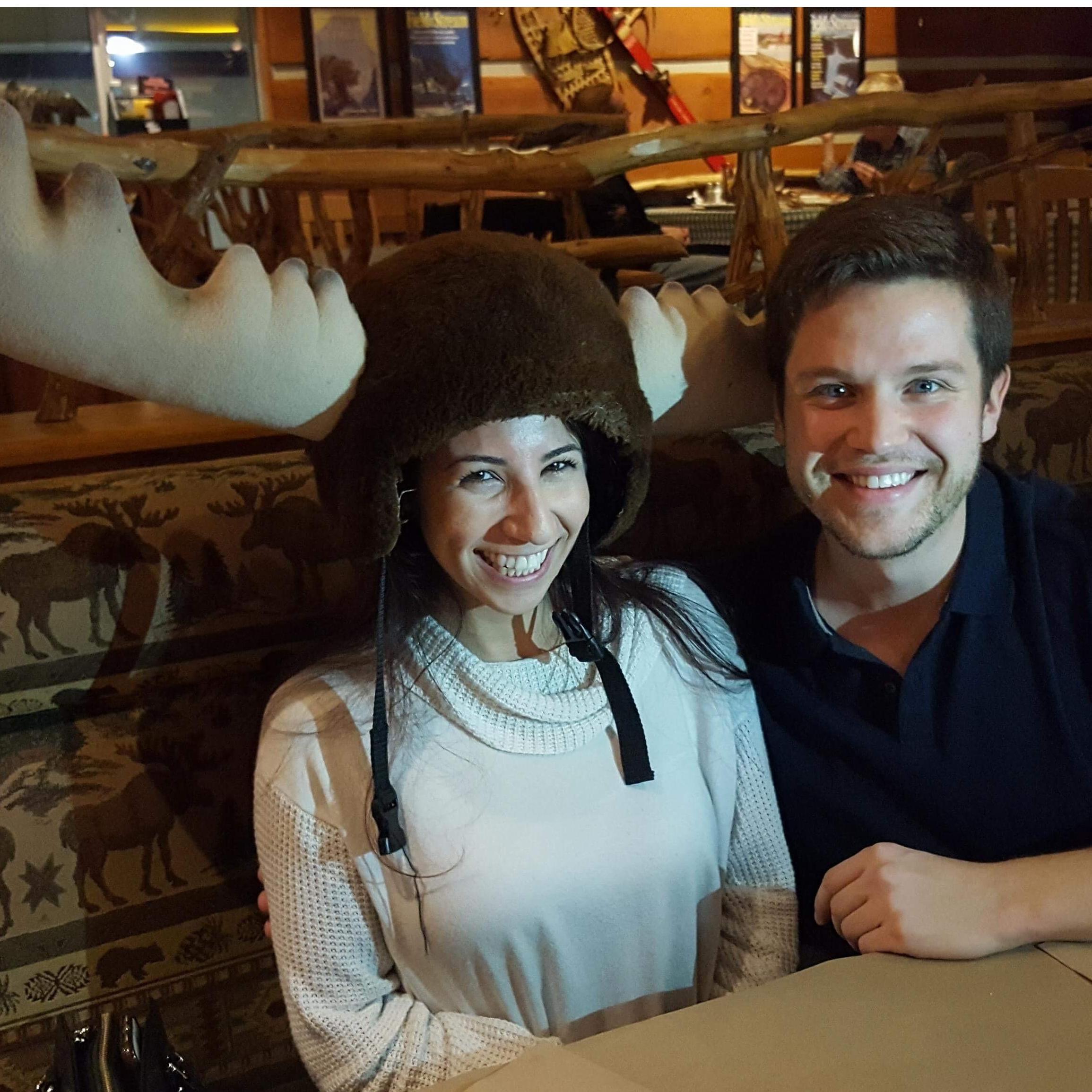 Warm welcome from Evan's favourite restaurant, Moose Winooskis, during our first weekend in Barrie!