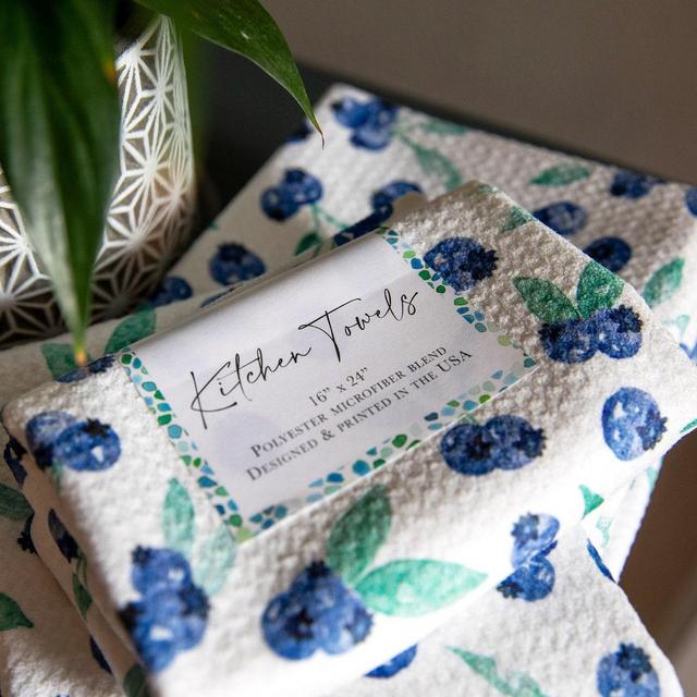 Blueberry Kitchen Towel | Watercolor Dish...