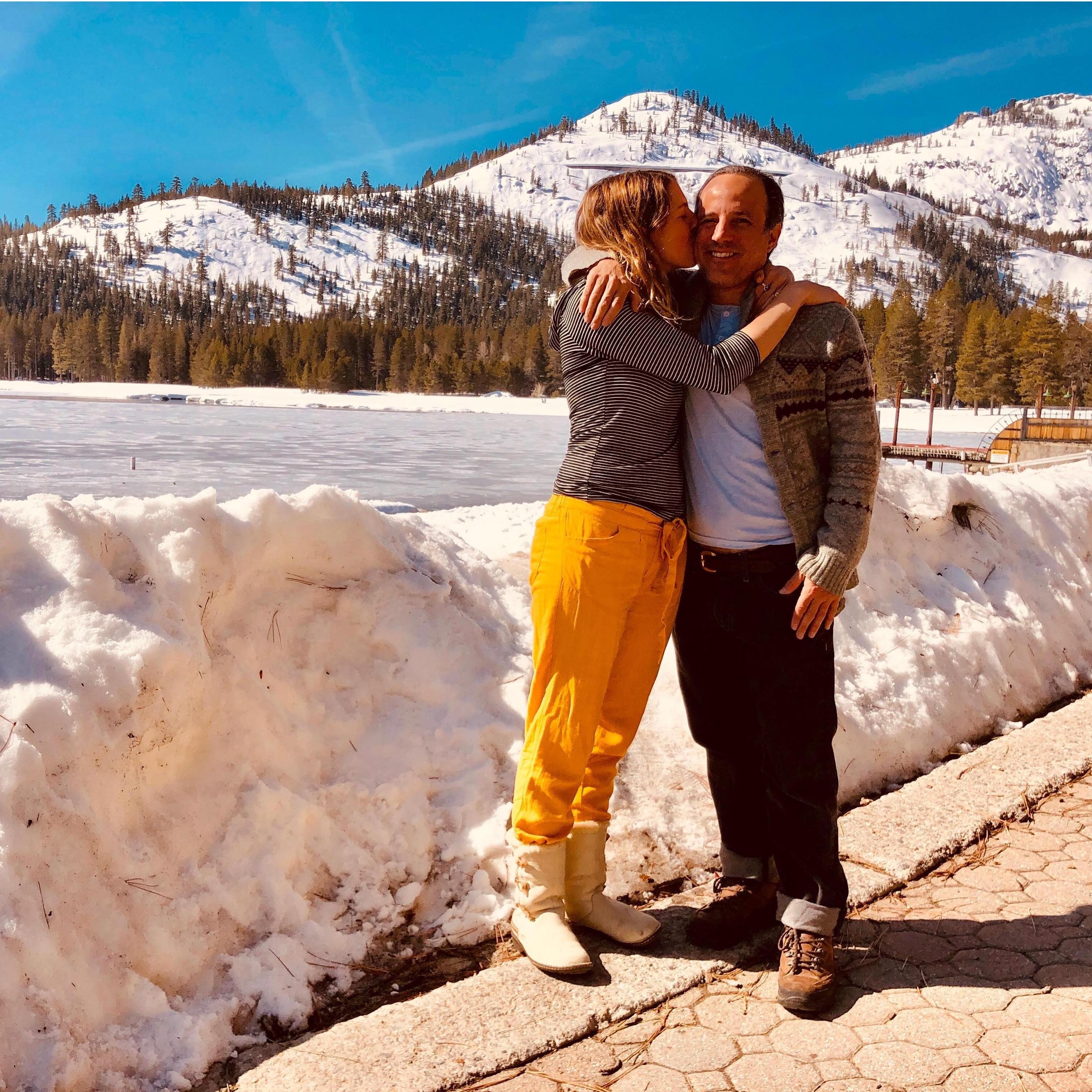 The weekend we got engaged, at Donner Lake in the Sierra Mountains.