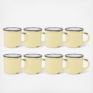 Tinware Espresso Mug, Set of 8