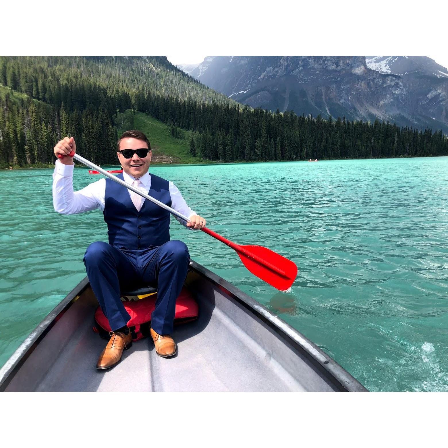 Post-ceremony canoe