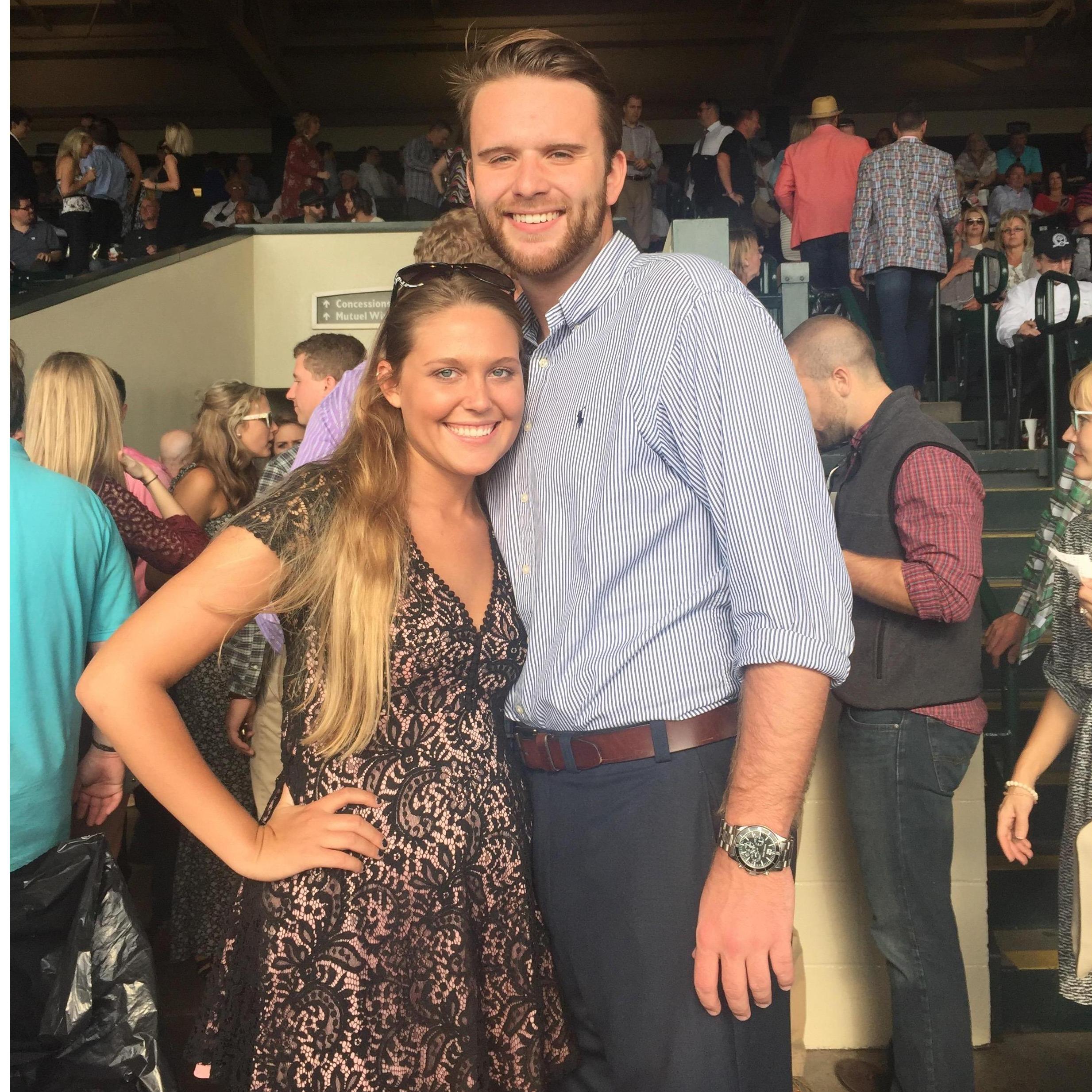 Our very first photo together, at Keeneland!