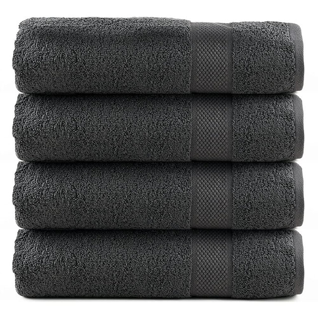Infinitee Xclusives Bath Towels Set Pack of 4 - 100% Ring Spun Cotton 600 GSM - Bath Towels 27 x 54 - Soft Feel, Quick Dry, Highly Absorbent Durable Towels, Perfect for Daily Use