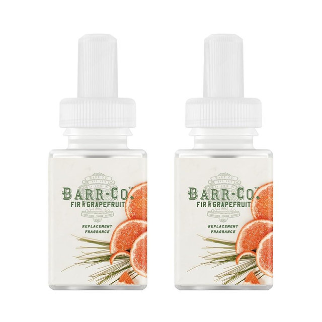 Pura and Barr Co. - Fragrance for Smart Home Air Diffusers - Room Freshener - Aromatherapy Scents for Bedrooms & Living Rooms - 2 Pack - Fir & Grapefruit