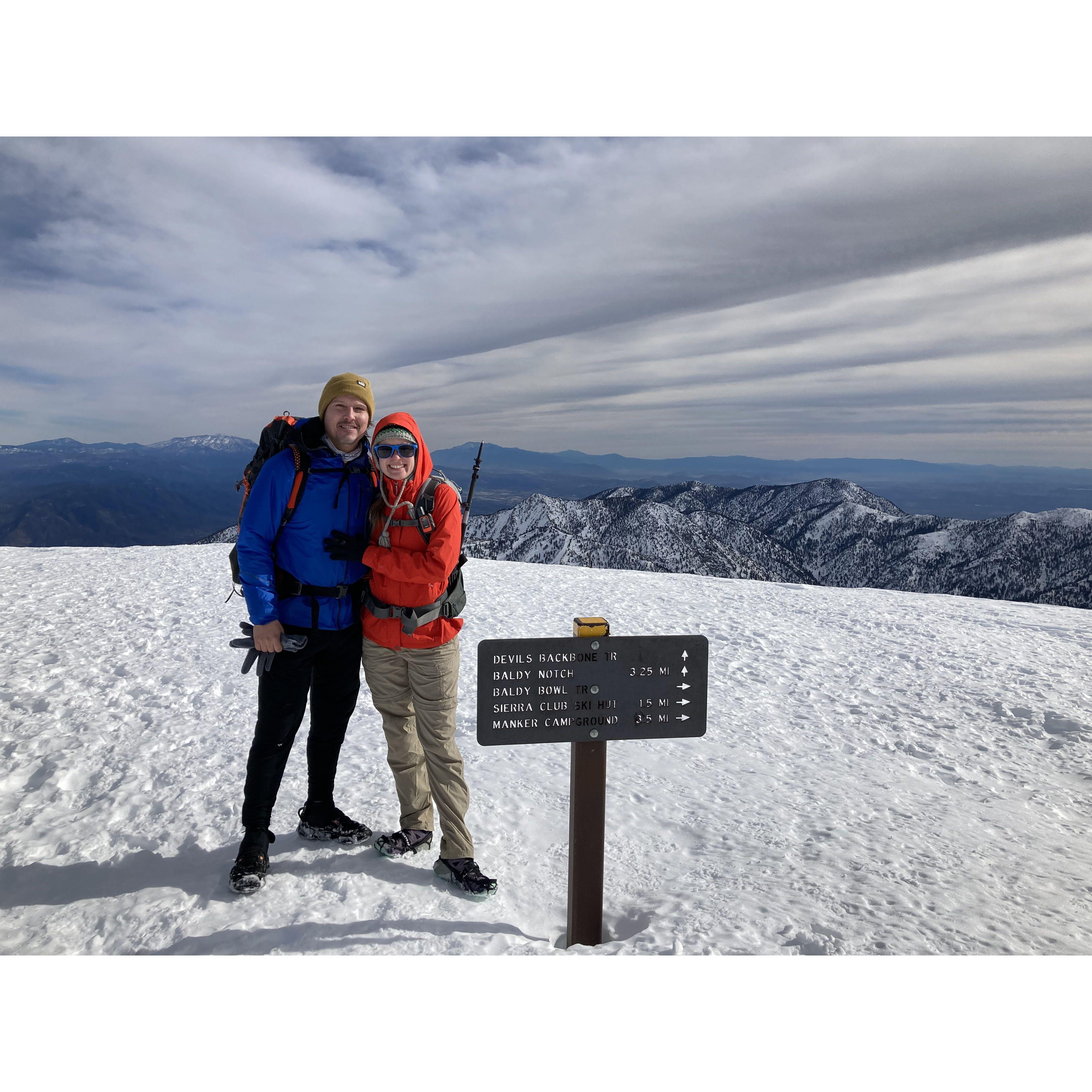 Lucas's 40th birthday on Mount Baldy, CA in the snow!