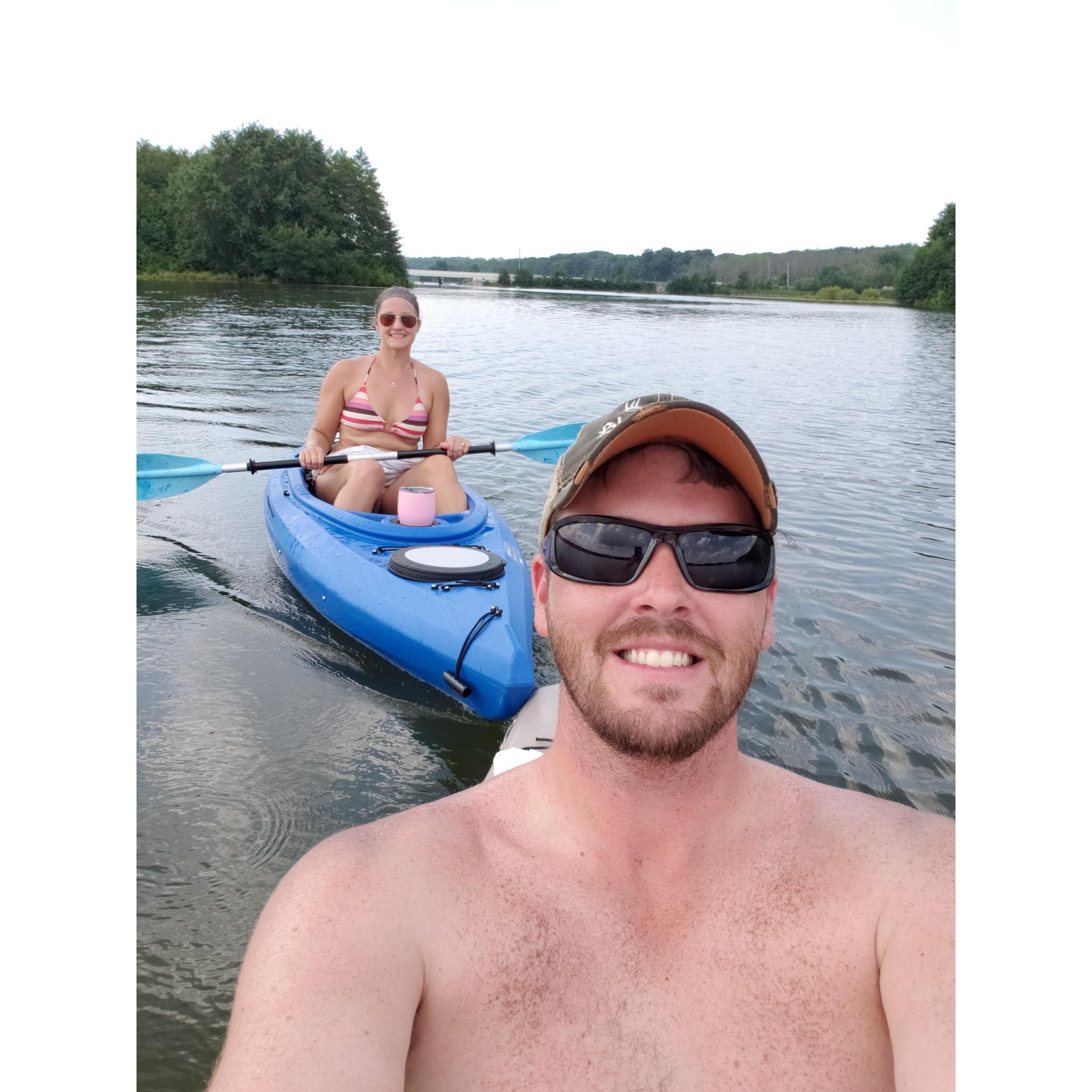 Love being on the water kayaking!
