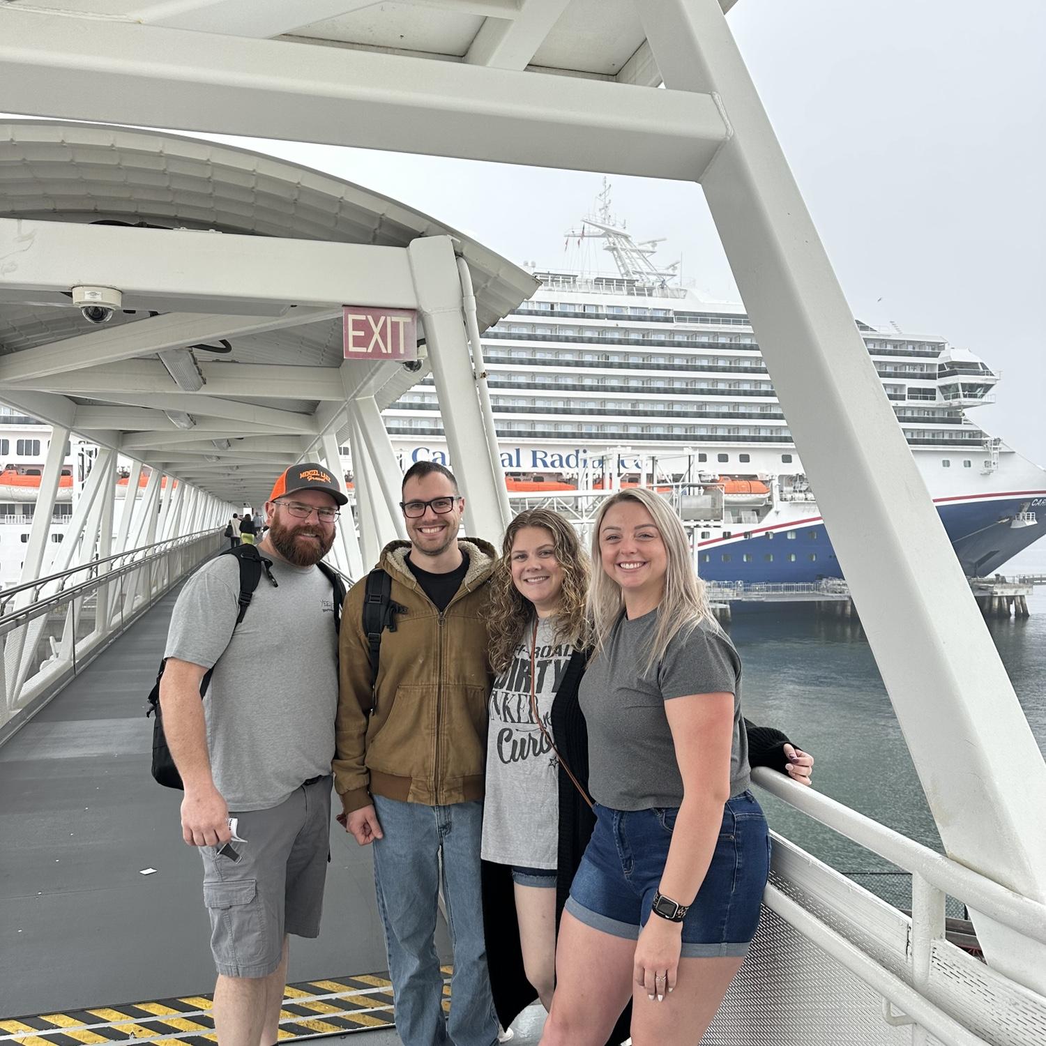 Anika's 30th birthday crew before the cruise!