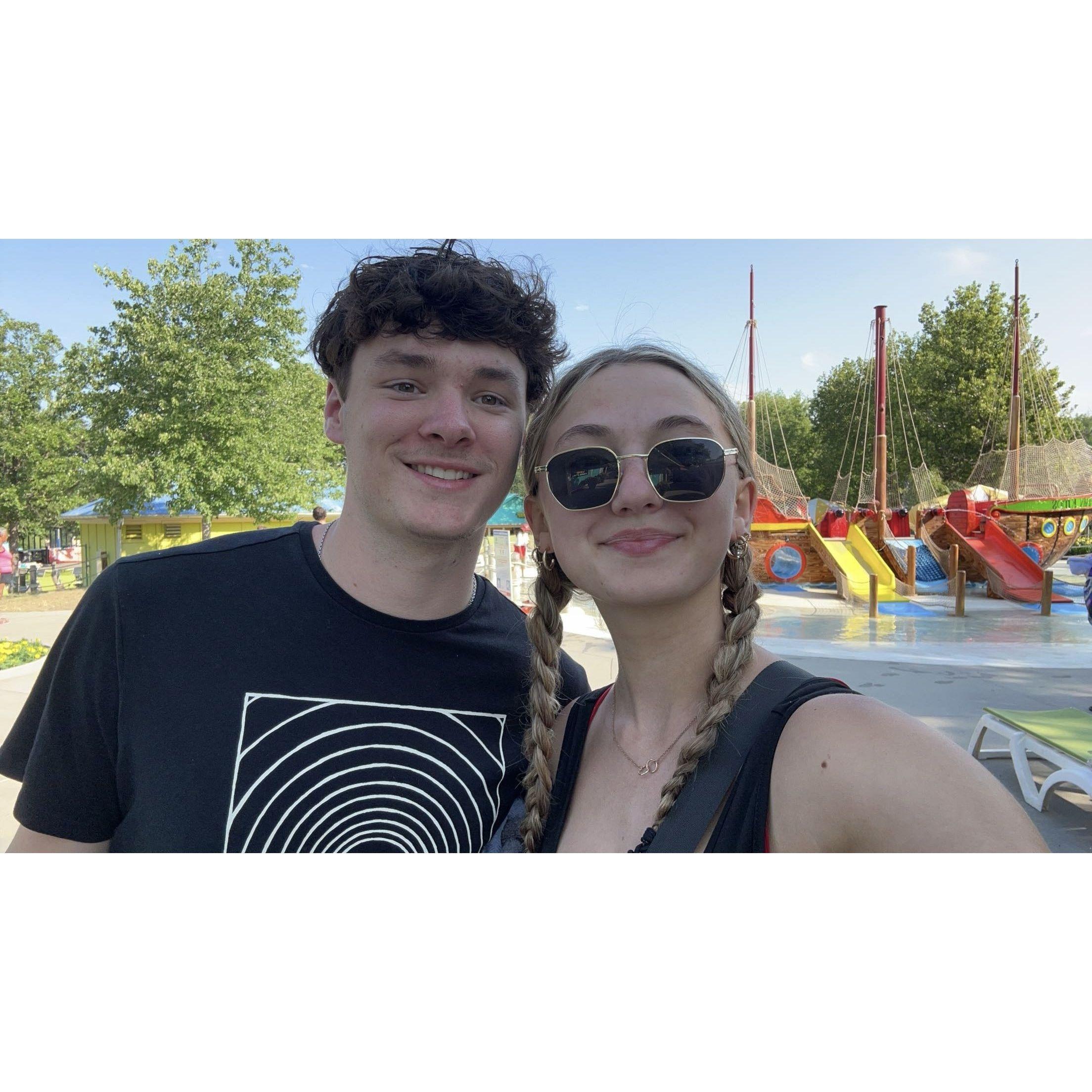 Trip to Worlds of Fun! Fun fact: Addy's first time.