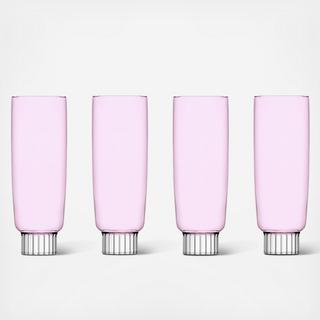 Romantic Champagne Flute Glass, Set of 4
