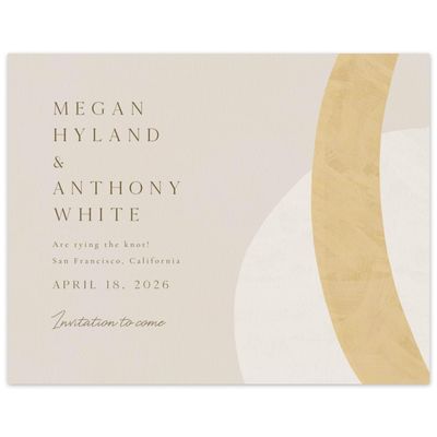 Honey, Yellow Wedding Digital Save the Date - Madrid Landscape