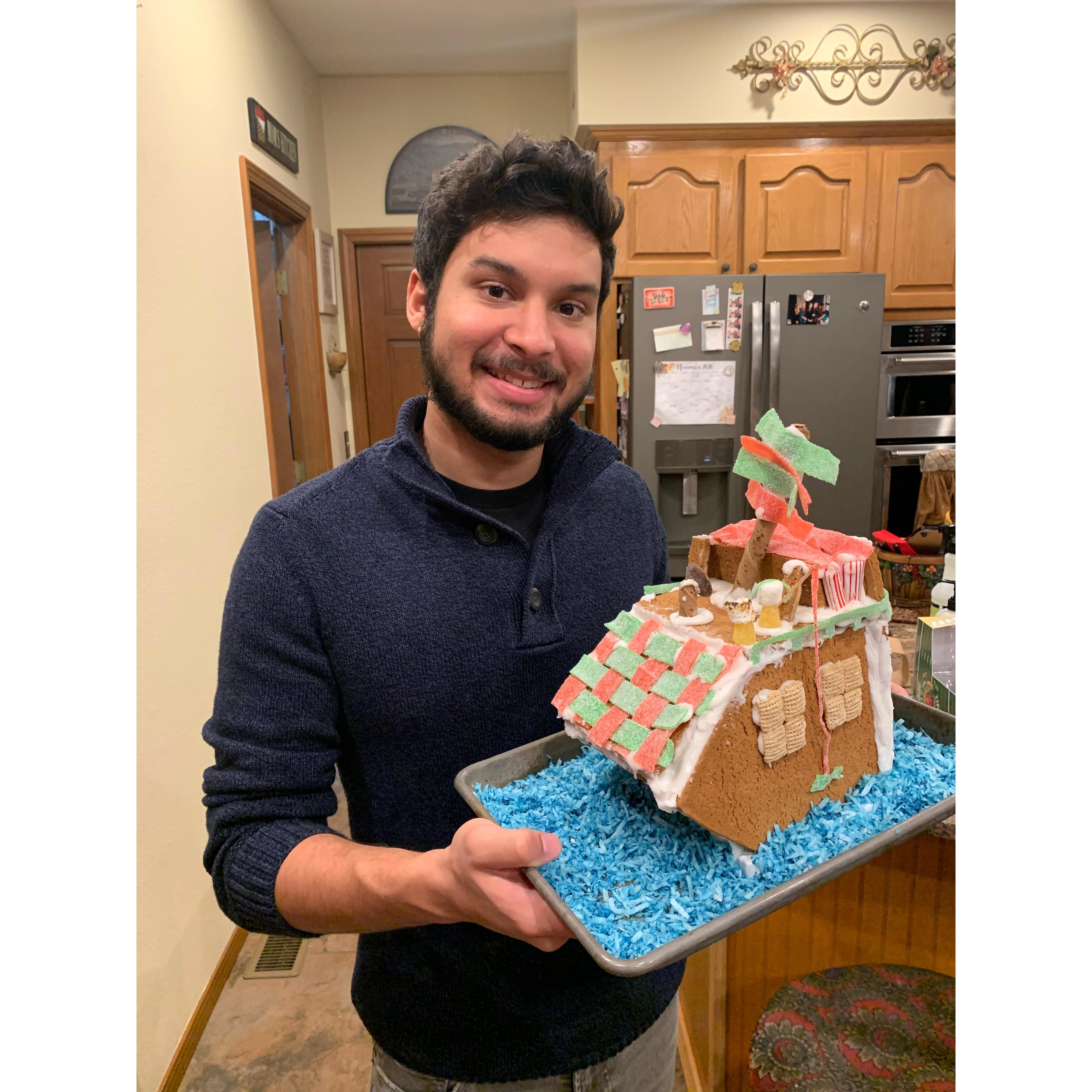 Our gingerbread fishing boat!