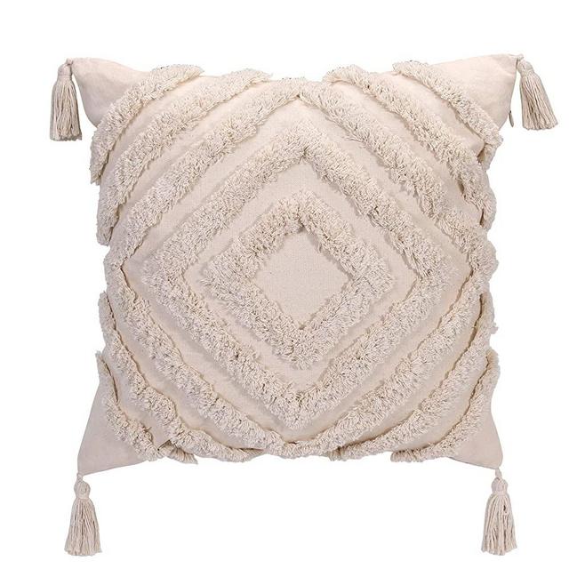 LOVINSUNSHINE Boho Decorative Throw Pillow Covers Boho Decorations Living Room Bohemian Decor for Bedroom Boho Decor Couch Boho Design Decor Boho Tassel Pillow Covers Boho Pillow Case Cover 18X18 -