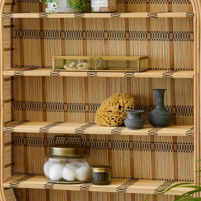 Georgia Oval Rattan Wall Shelf